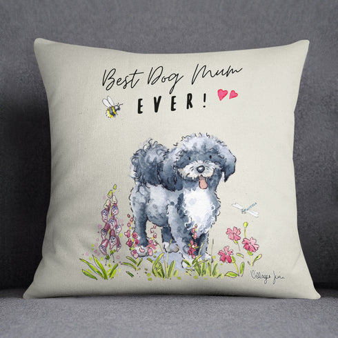 Best Dog Mum Havanese Fawn Grey & White Cushion